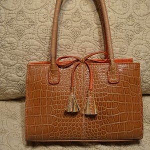 Liz Claiborne small croc purse